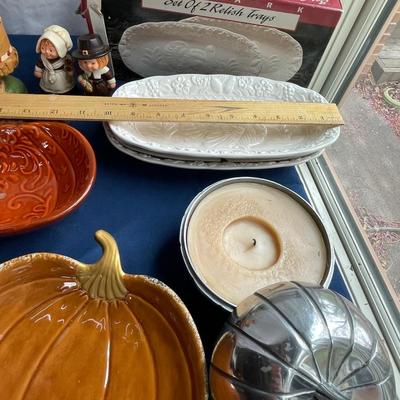 Pumpkin & Turkey plates & bowls