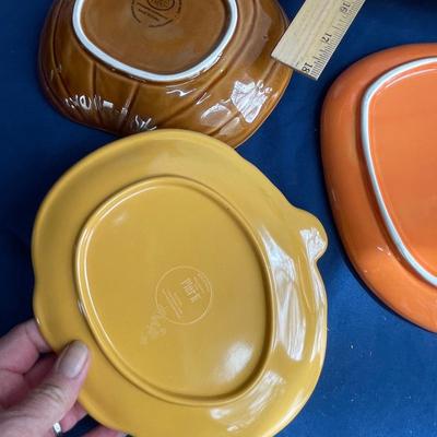 Pumpkin & Turkey plates & bowls