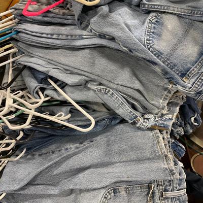 Many pairs of jeans