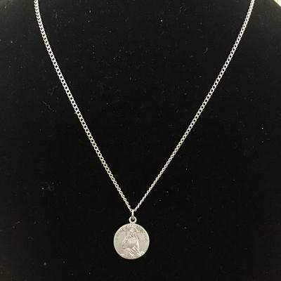 Vintage JCC Saint Monica pendant with chain