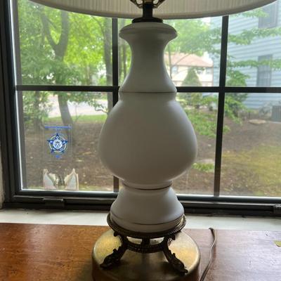Vintage Hand Painted Milk Glass
