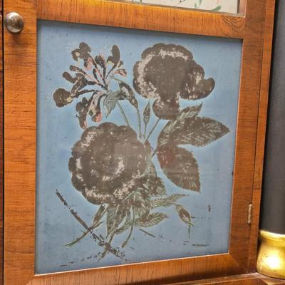 19th c. Antique Seth Thomas Weight Driven Èglomisè Wall Clock