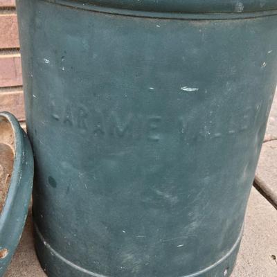 Laramie Valley Milk Can with Christmas Floral & Snow Owls