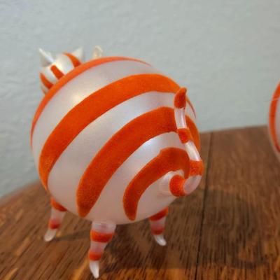 Glass Cat Ornaments