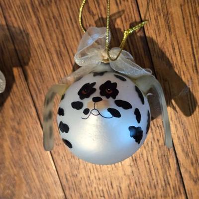 Glass Cat Ornaments