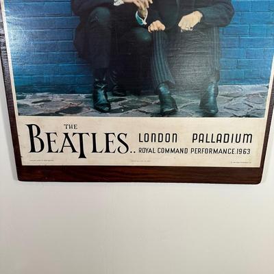 LOT 2L: Original 1964 The Beatles London Palladium Royal Command Performance Promotional Poster