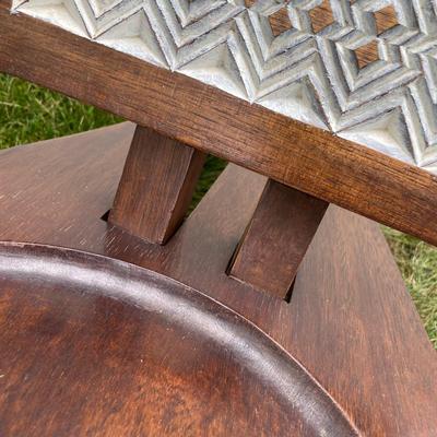 LOT 8L: Vintage South African Hand Carved Mahogany Chairs