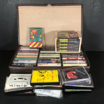 LOT 36L: Collection of Vintage Cassette Tapes w/ Carrying Case