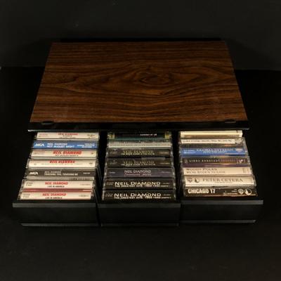 LOT 37L: Collection of Cassette Tapes & 3-Drawer Organizer