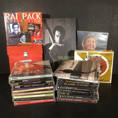 LOT 38L: Collection of CDs: Neil Diamond, Rod Steward, Frank Sinatra & More
