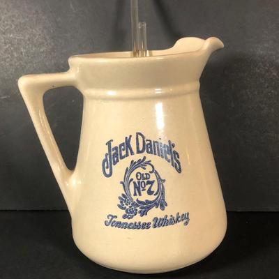 LOT 50L: Jack Daniels Collection: Old No. 7 Tennessee Whiskey Stoneware Pitcher, Wyooter Hooter Glasses & Lynchburg Lemonade Glasses