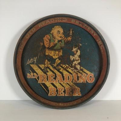 LOT 66L: Vintage Tin Beer Trays: Old Reading Beer, Ortlieb's, Schmidt's & Rheingold