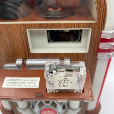LOT 106L: Vintage Wurlitzer Mini Jukebox & Bank Micro Cassette Player Japan Made