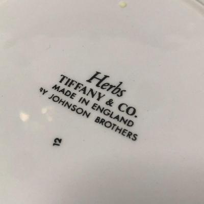LOT 132D: Tiffany & Co Herbs China Plates by Johnson Brothers