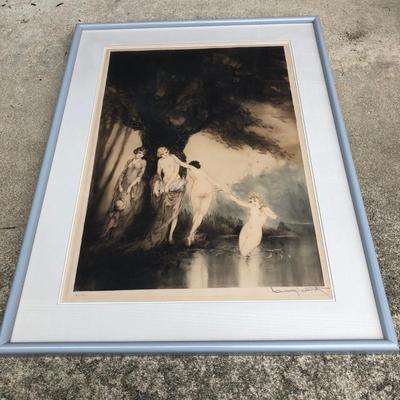 LOT 213D: “Bathing Beauties” 4/153 - Signed & Numbered Louis Icart Dry Point Etching