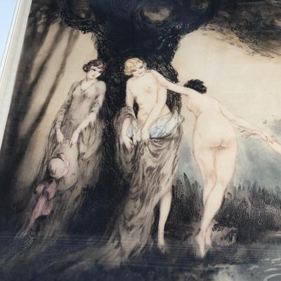 LOT 213D: “Bathing Beauties” 4/153 - Signed & Numbered Louis Icart Dry Point Etching