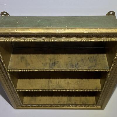 Vintage/Antique Gold Gilt Baroque Mirrored Deep Wall Shadow Box 15.5" x 19" in Good Preowned Condition.
