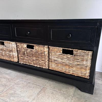 Entryway Bench w/ Baskets