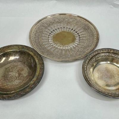 Lot of 3 Silver Plated serving pieces Reed & Barton Sheffield Apollo Nickel Silver