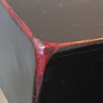 Black with Red Edges Nesting Tables