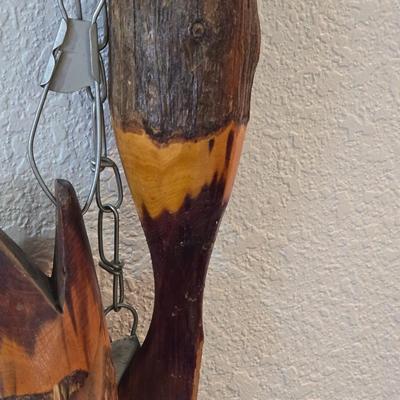 Local Artist Handmade Wood String of Fish