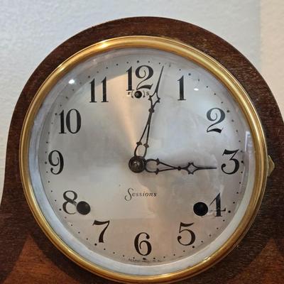 Antique Sessions Dulciana Tambor Shape Mantel Clock