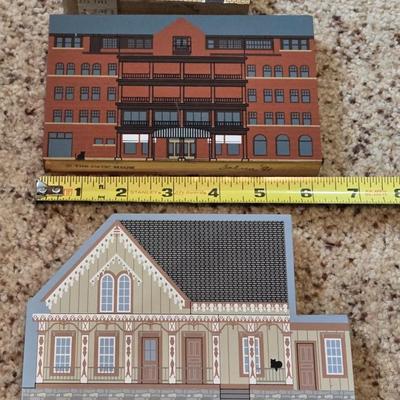 Collectible Wood Block Painted Buildings