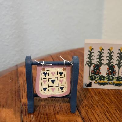 Amish Scene Collectible Wood Block Community