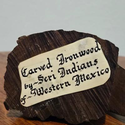 Carved Ironwood Bird Made by the Seri Indians in Western Mexico