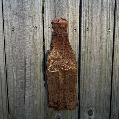 Vintage coke bottle sign