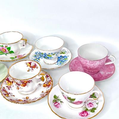 Vintage Tea Cup and Saucer Lot - Bone China