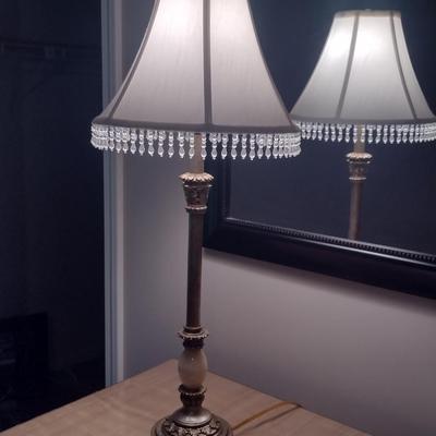 Pair of Buffet Lamps with Tasseled Shades
