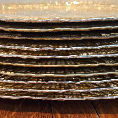 Gold Glass Chargers (10)