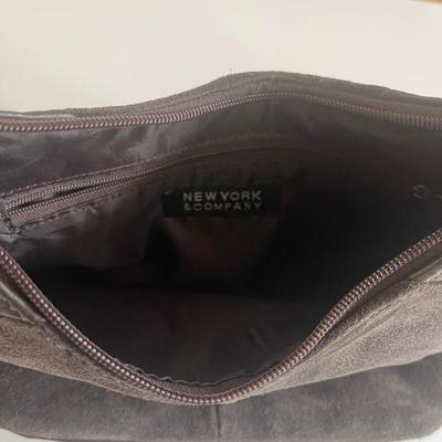 New York & Co black suede shoulder bag