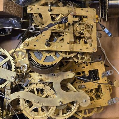 Box of 12 Clock Works & 2 Cases for Cuckoo Clocks