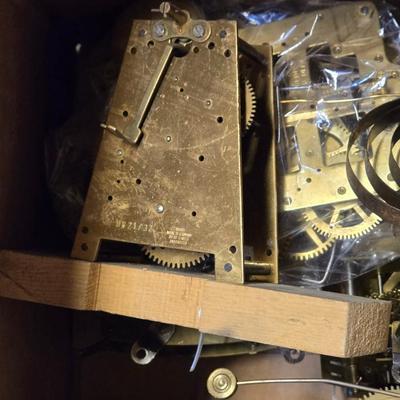 Box of 12 Clock Works & 2 Cases for Cuckoo Clocks