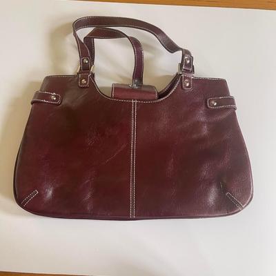 Apt G Maroon Leather Bag
