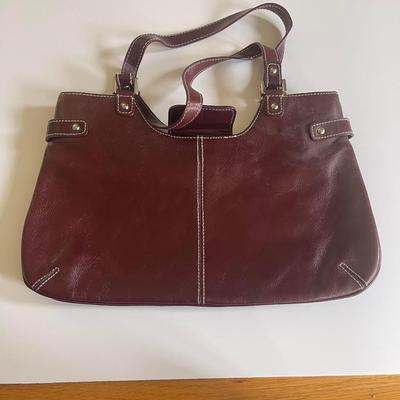 Apt G Maroon Leather Bag