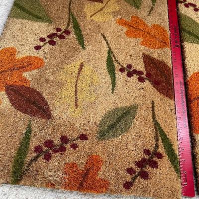 Fall leaves welcome mat