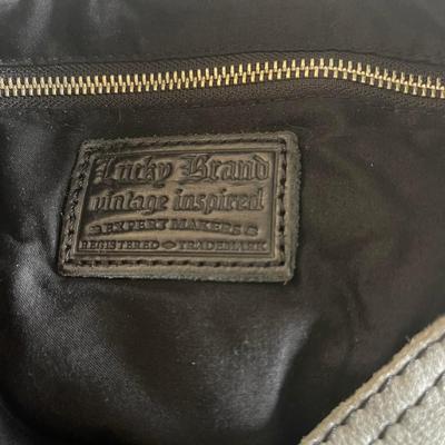 Lucky Brand grey leather shoulder bag