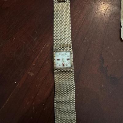 Vintage Harman diamond ruby face jewels gold watch rare