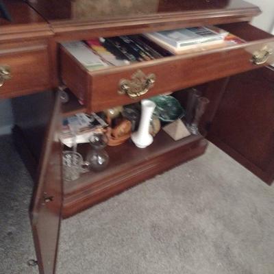 Knob Creek Solid Wood Media Wall Unit- Approx 96" Long- No Contents