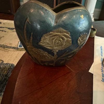 Vintage Heart Shaped vase