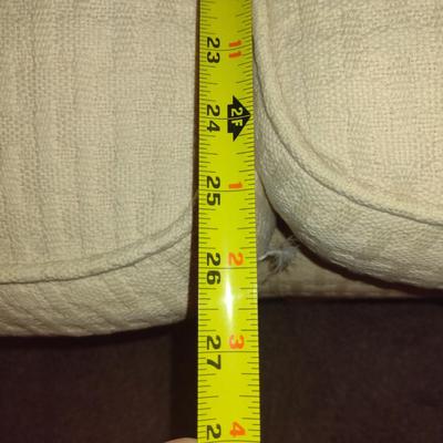 Drexel Upholstered White Two Cushioned Love Seat