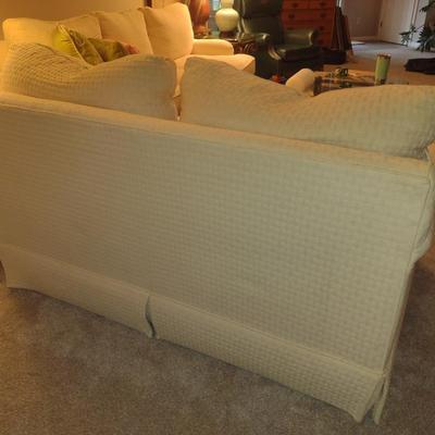 Drexel Upholstered White Two Cushioned Love Seat