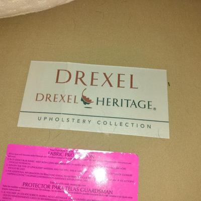 Drexel Upholstered White Two Cushioned Love Seat