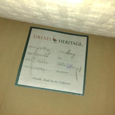 Drexel Upholstered White Two Cushioned Love Seat