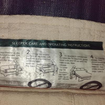 Drexel Three Cushioned White Sleeper Sofa- Approx 80" Long