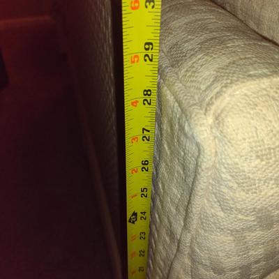 Drexel Three Cushioned White Sleeper Sofa- Approx 80" Long