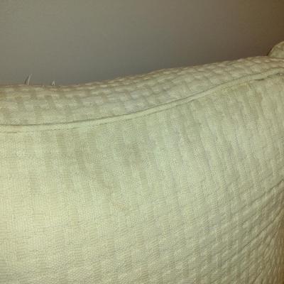 Drexel Three Cushioned White Sleeper Sofa- Approx 80" Long
